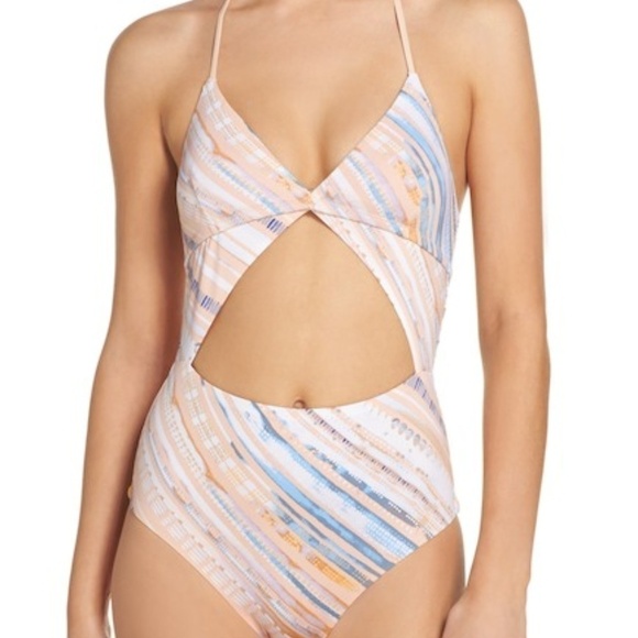 Dolce Vita Peach Cloud Cut Out Swimsuit - Picture 1 of 8